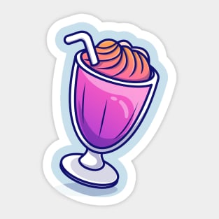 Milkshake Drink Cartoon Sticker